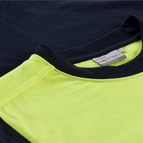 Santino Hannover T-shirt - Grijs / Fluor Geel T-Shirt Santino