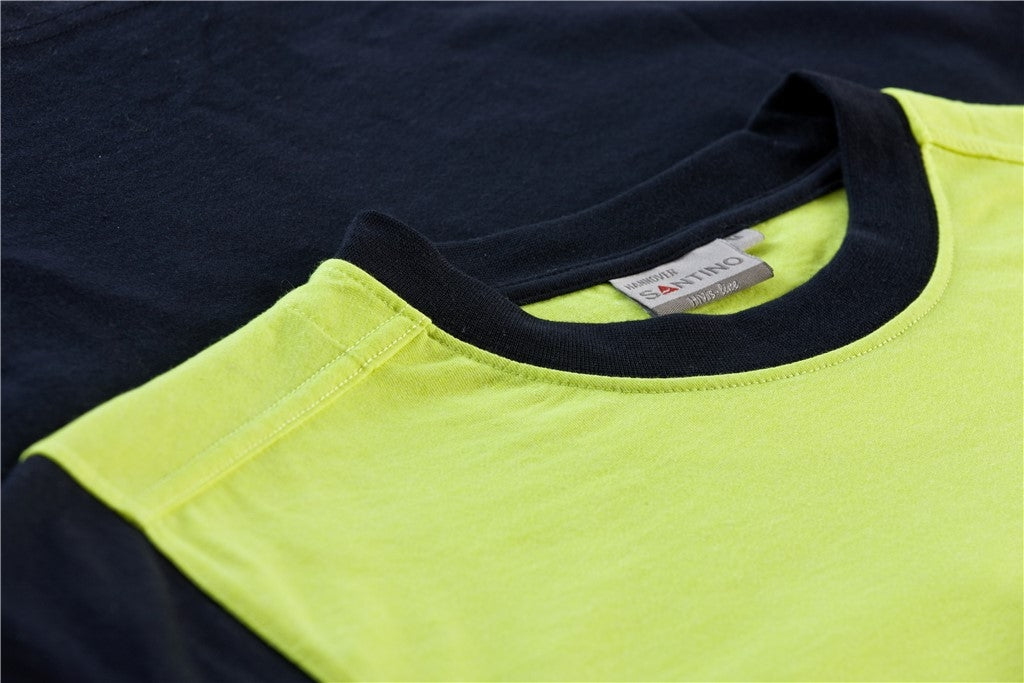 Santino Hannover T-shirt - Grijs / Fluor Geel T-Shirt Santino