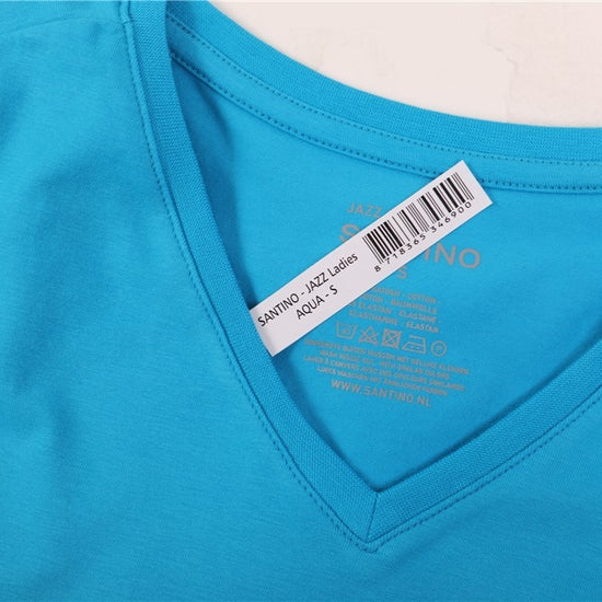 Santino Jazz Ladies V-neck T-shirt - Blauw T-Shirt Dames Santino