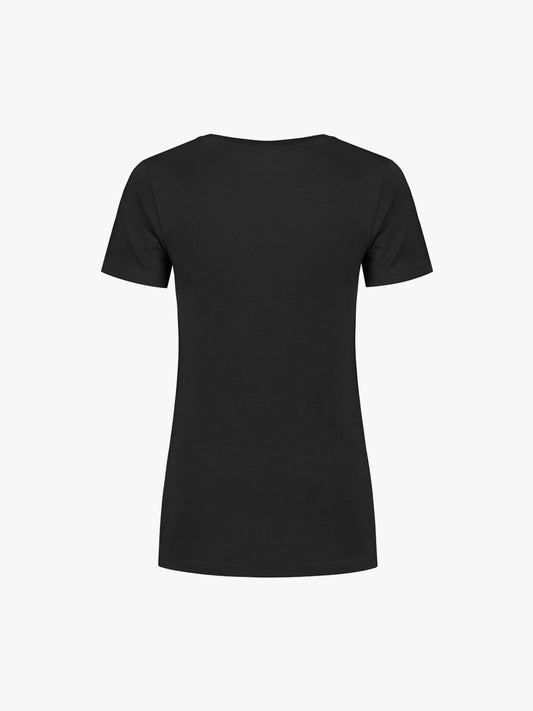 Santino Jazz Ladies V-neck T-shirt - Zwart T-Shirt Dames Santino