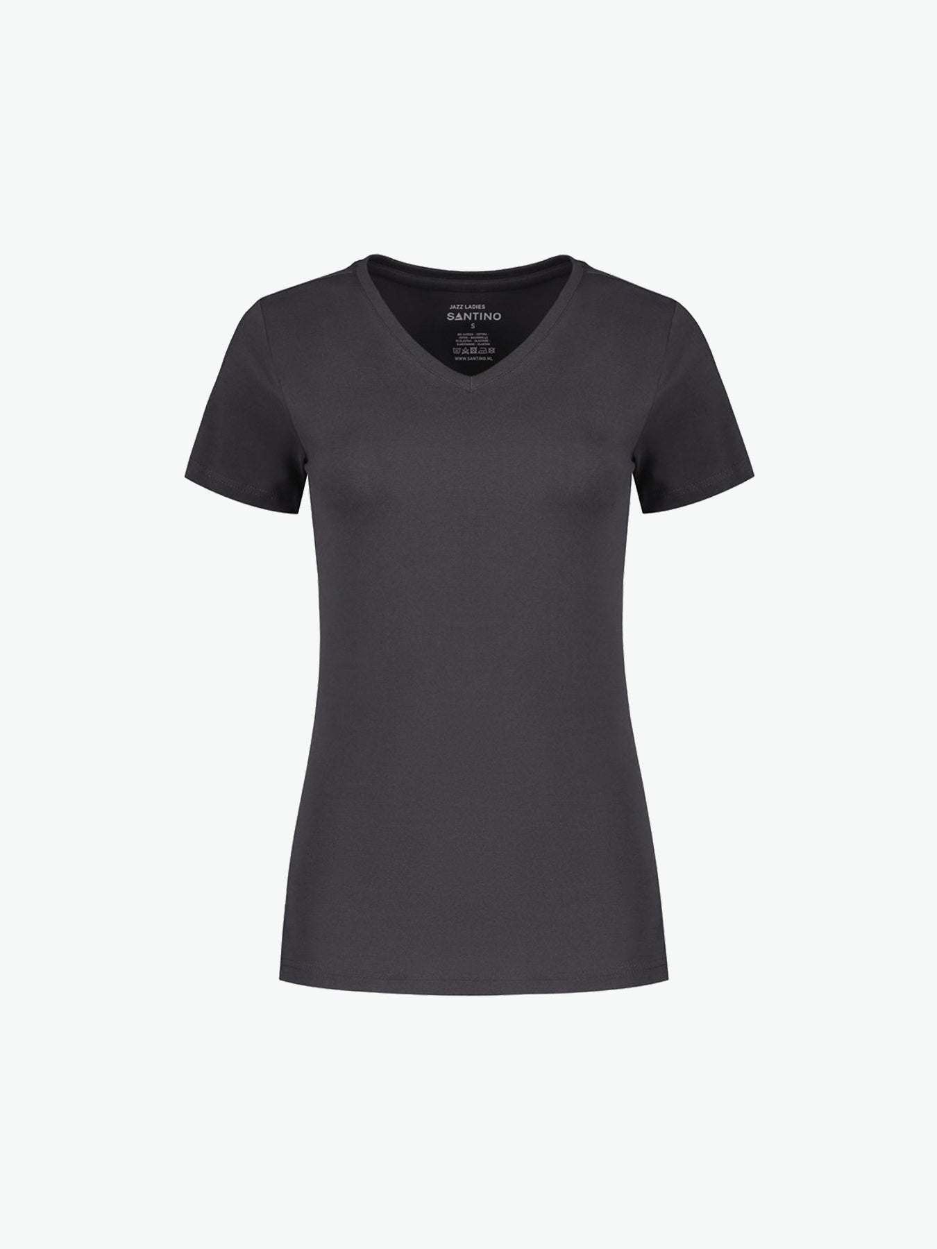 Santino Jazz Ladies V-neck T-shirt - Grijs T-Shirt Dames Santino XS
