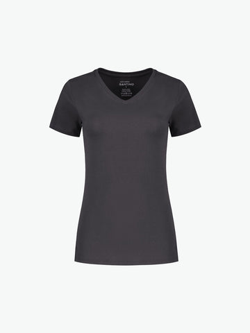 Santino Jazz Ladies V-neck T-shirt - Grijs T-Shirt Dames Santino XS