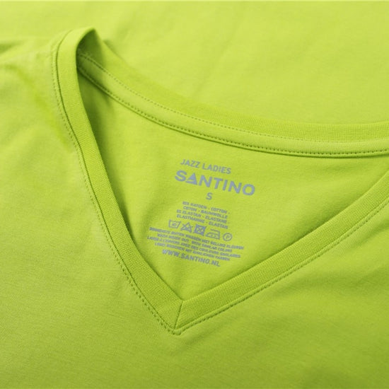 Santino Jazz Ladies V-neck T-shirt - Blauw T-Shirt Dames Santino