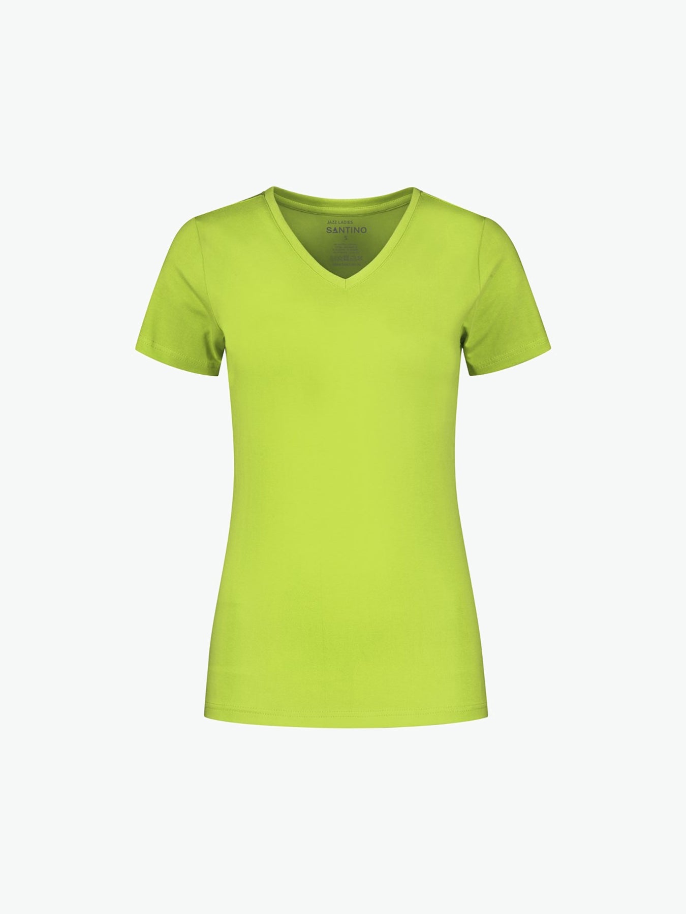 Santino Jazz Ladies V-neck T-shirt - Lime T-Shirt Dames Santino XS