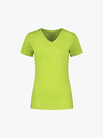 Santino Jazz Ladies V-neck T-shirt - Lime T-Shirt Dames Santino XS
