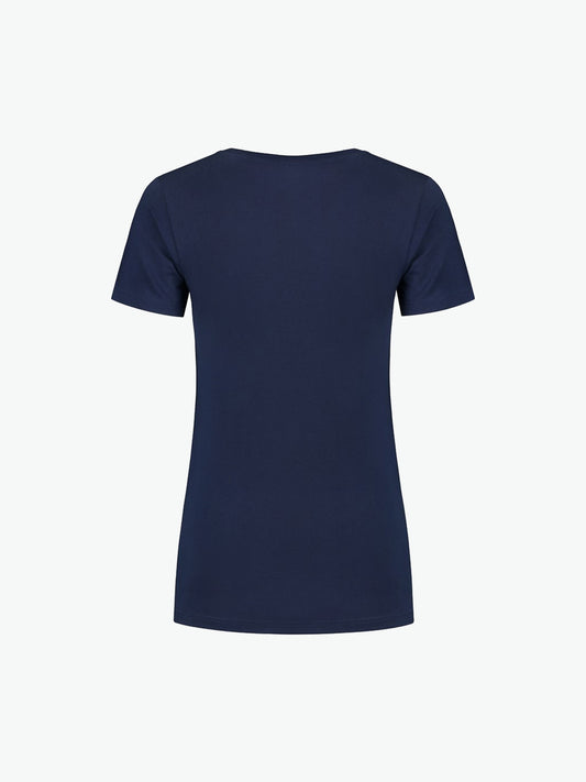 Santino Jazz Ladies V-neck T-shirt - Navy T-Shirt Dames Santino