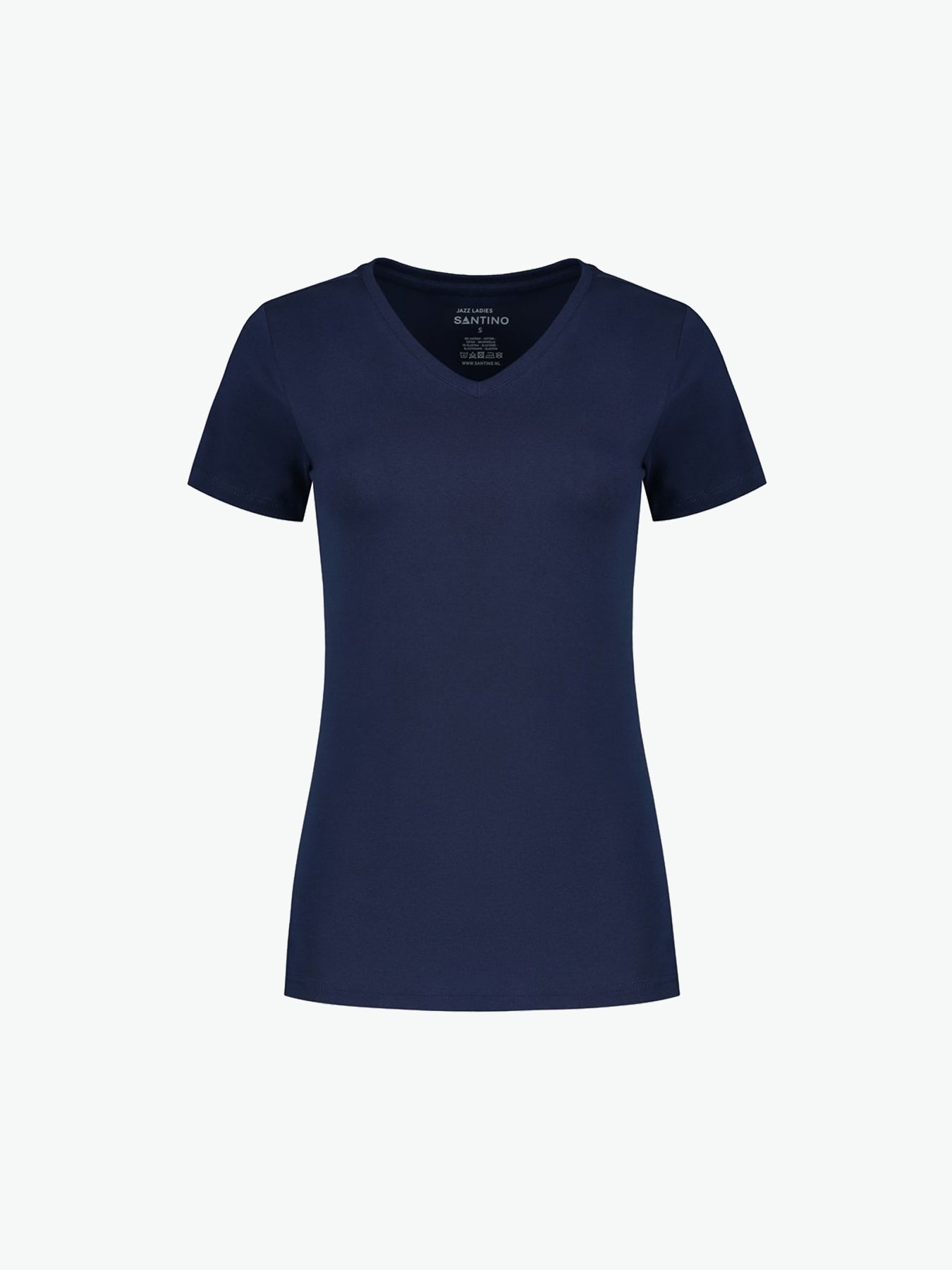 Santino Jazz Ladies V-neck T-shirt - Navy T-Shirt Dames Santino XS