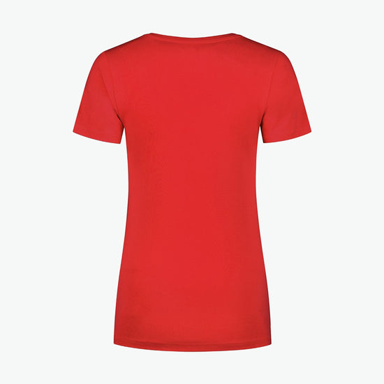 Santino Jazz Ladies V-neck T-shirt - Rood T-Shirt Dames Santino