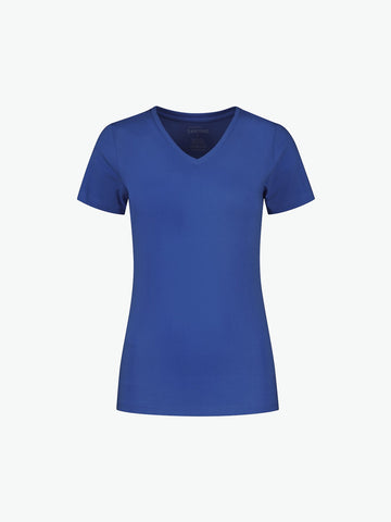 Santino Jazz Ladies V-neck T-shirt - Blauw T-Shirt Dames Santino XS