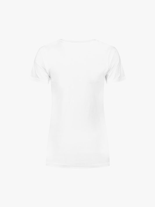 Santino Jazz Ladies V-neck T-shirt - Wit T-Shirt Dames Santino