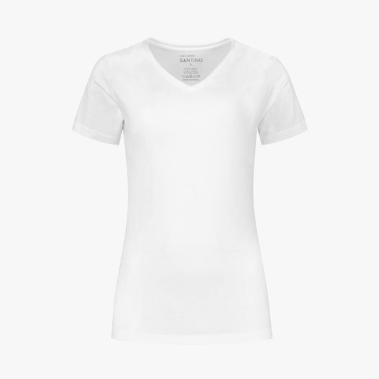 Santino Jazz Ladies V-neck T-shirt - Wit T-Shirt Dames Santino XS