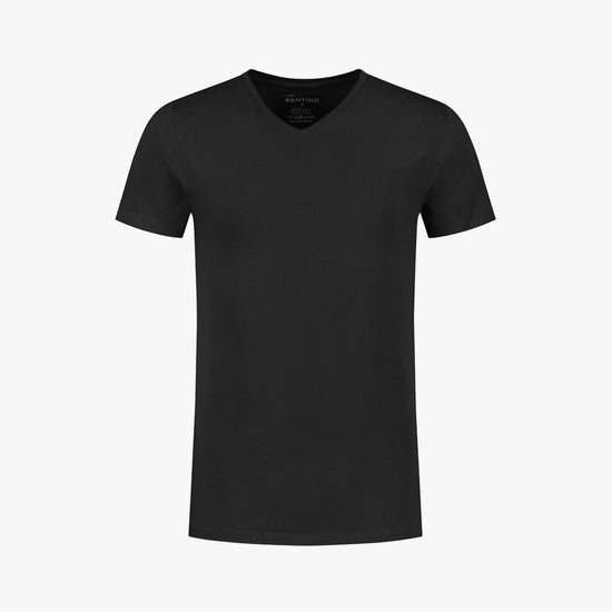 Santino Jazz V-neck T-shirt - Zwart T-Shirt Santino XS
