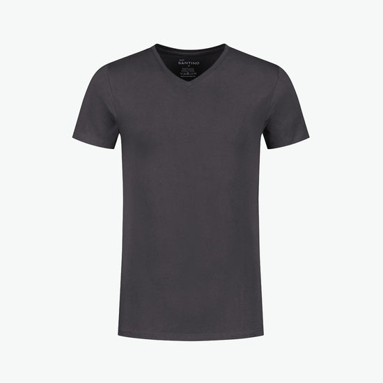 Santino Jazz V-neck T-shirt - Grijs T-Shirt Santino XS