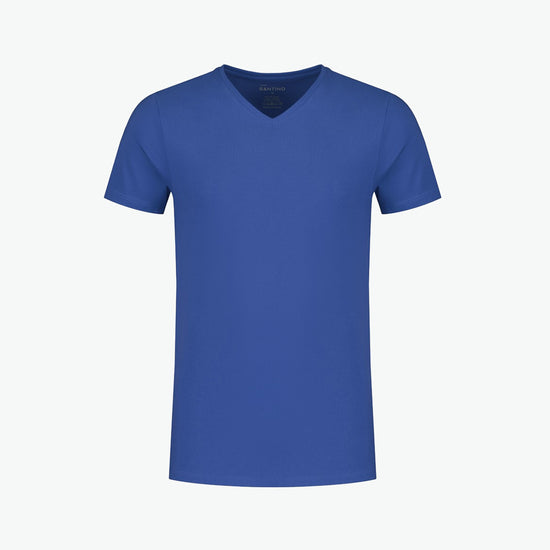 Santino Jazz V-neck T-shirt - Blauw T-Shirt Santino XS