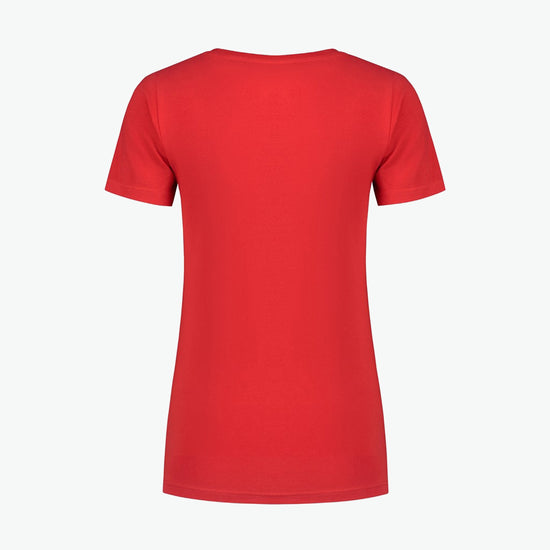 Santino Jive Ladies C-neck T-shirt - Rood T-Shirt Dames Santino
