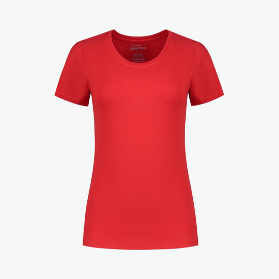 Santino Jive Ladies C-neck T-shirt - Rood T-Shirt Dames Santino XS