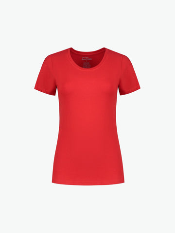 Santino Jive Ladies C-neck T-shirt - Rood T-Shirt Dames Santino XS
