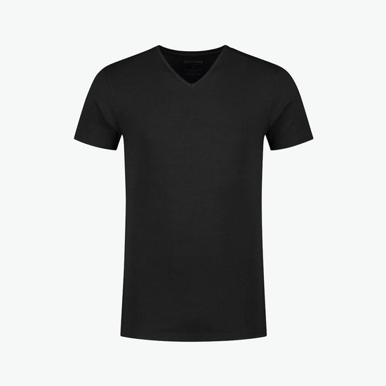 Santino Jonaz V-neck T-shirt - Zwart T-Shirt Santino XS