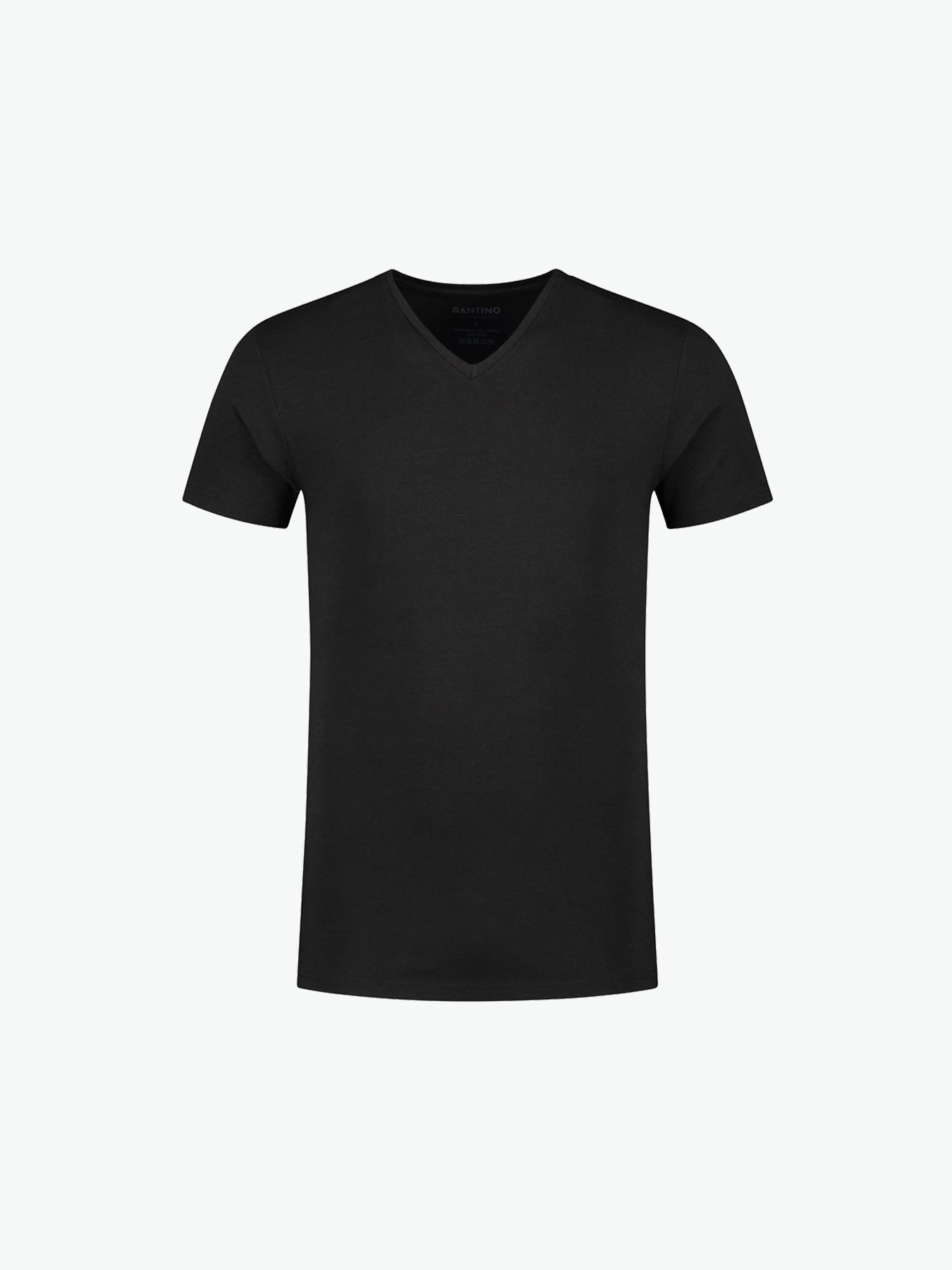 Santino Jonaz V-neck T-shirt - Zwart T-Shirt Santino XS