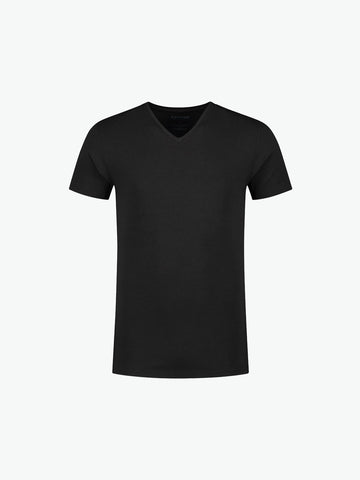 Santino Jonaz V-neck T-shirt - Zwart T-Shirt Santino XS
