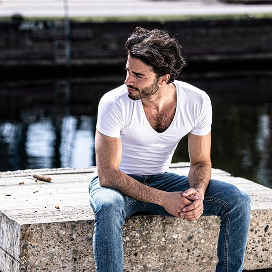Santino Jort V-neck T-shirt - Wit T-Shirt Santino