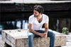 Santino Jort V-neck T-shirt - Wit T-Shirt Santino