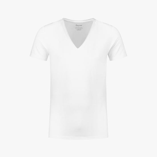 Santino Jort V-neck T-shirt - Wit T-Shirt Santino XS