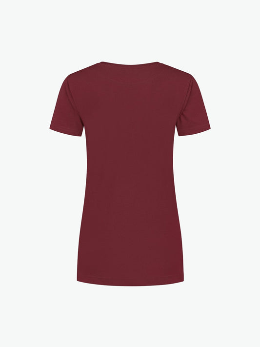 Santino Lebec Ladies T-shirt - Burgundy T-Shirt Dames Santino