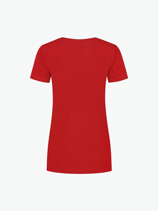 Santino Lebec Ladies T-shirt - Rood T-Shirt Dames Santino