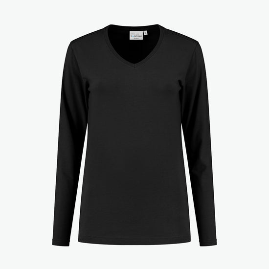 Santino Ledburg Ladies T-shirt - Zwart T-Shirt Dames Santino XS