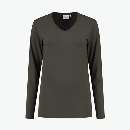 Santino Ledburg Ladies T-shirt - Antraciet T-Shirt Dames Santino XS