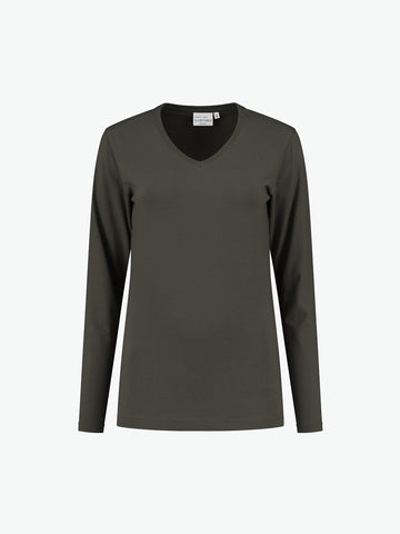 Santino Ledburg Ladies T-shirt - Antraciet T-Shirt Dames Santino XS