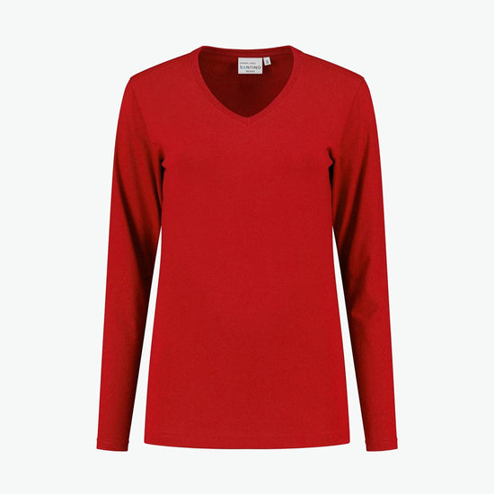 Santino Ledburg Ladies T-shirt - Rood T-Shirt Dames Santino XS