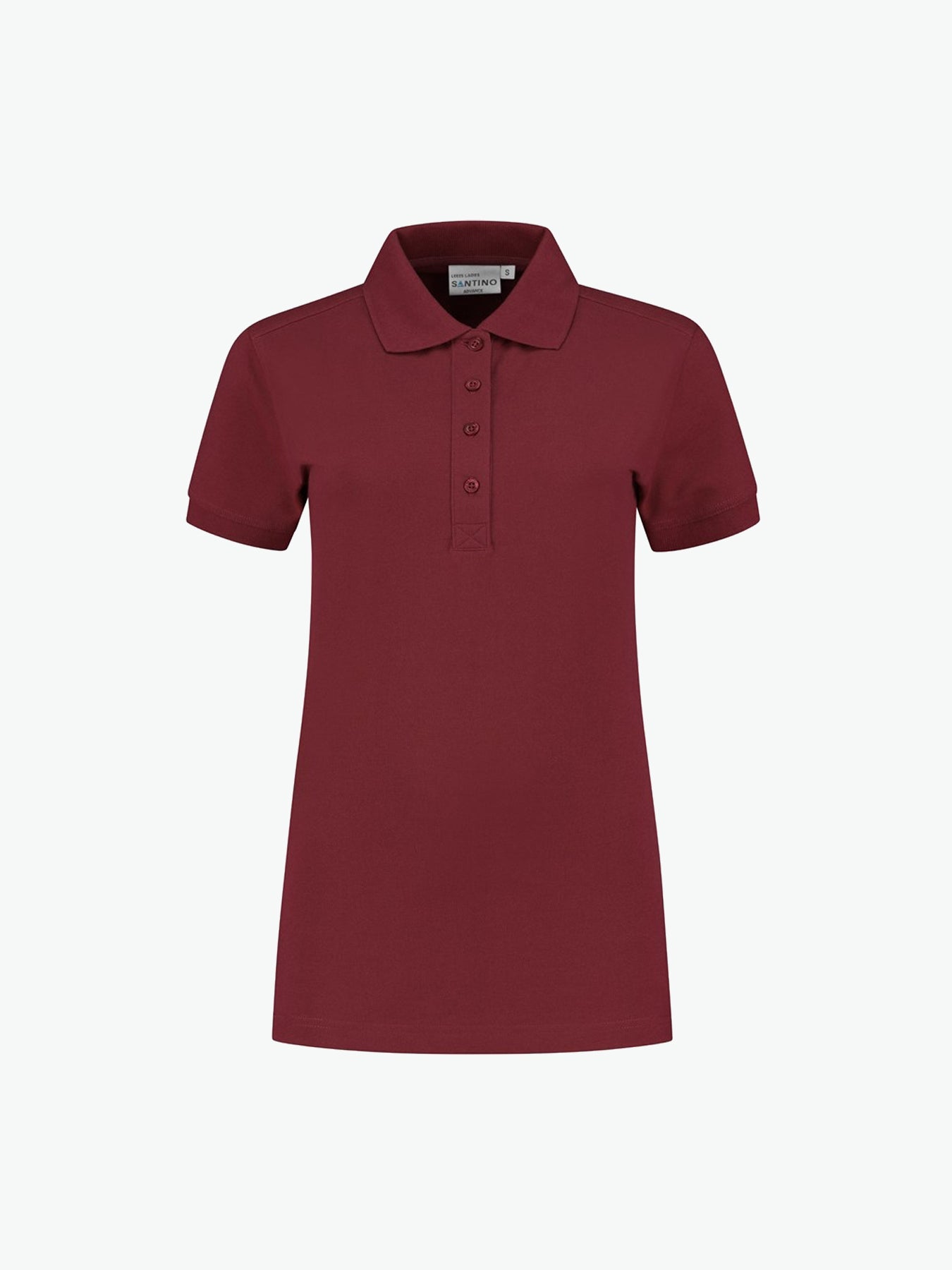 Santino Leeds Ladies Poloshirt - Burgundy Polo Dames Santino XS