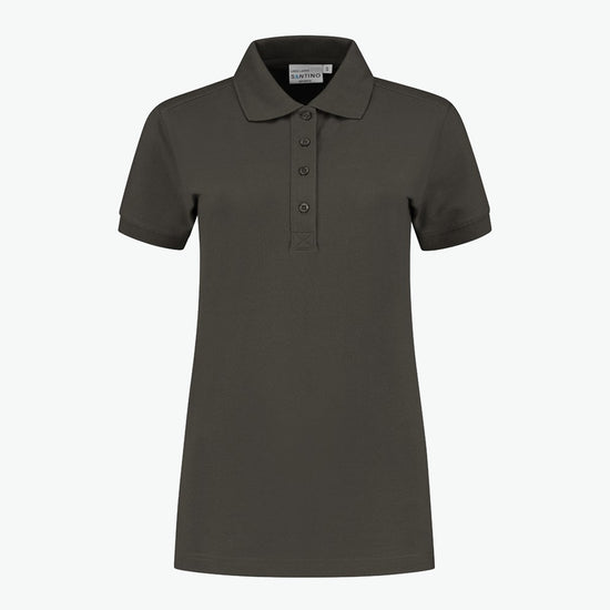 Santino Leeds Ladies Poloshirt - Antraciet Polo Dames Santino XS