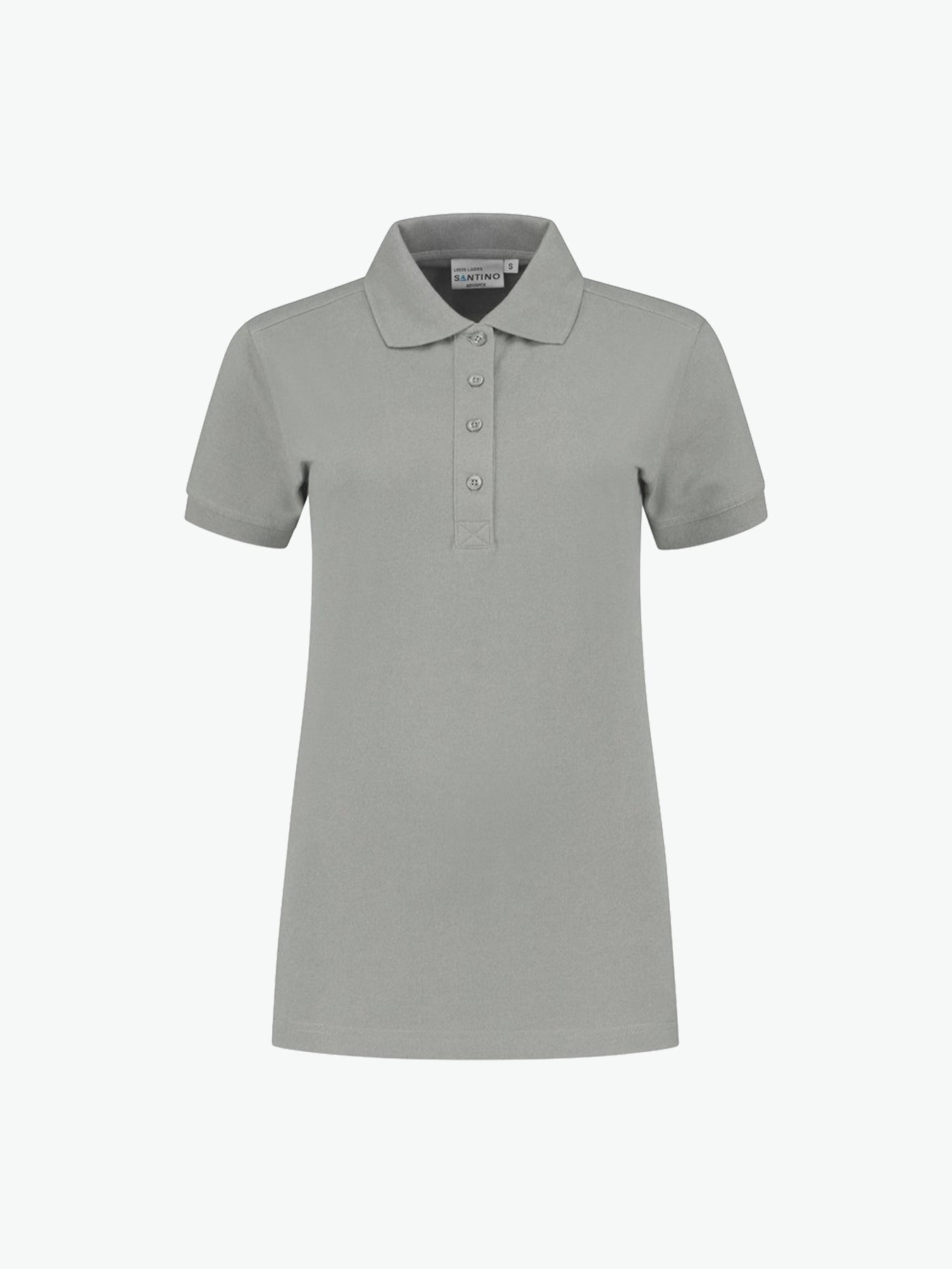 Santino Leeds Ladies Poloshirt - Zilver Grijs Polo Dames Santino XS