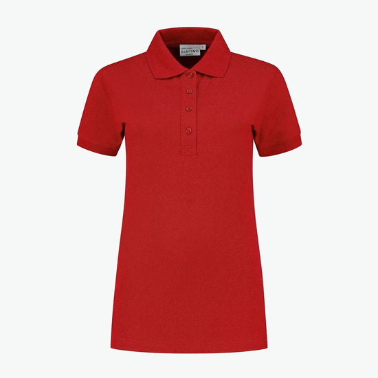 Santino Leeds Ladies Poloshirt - Rood Polo Dames Santino XS