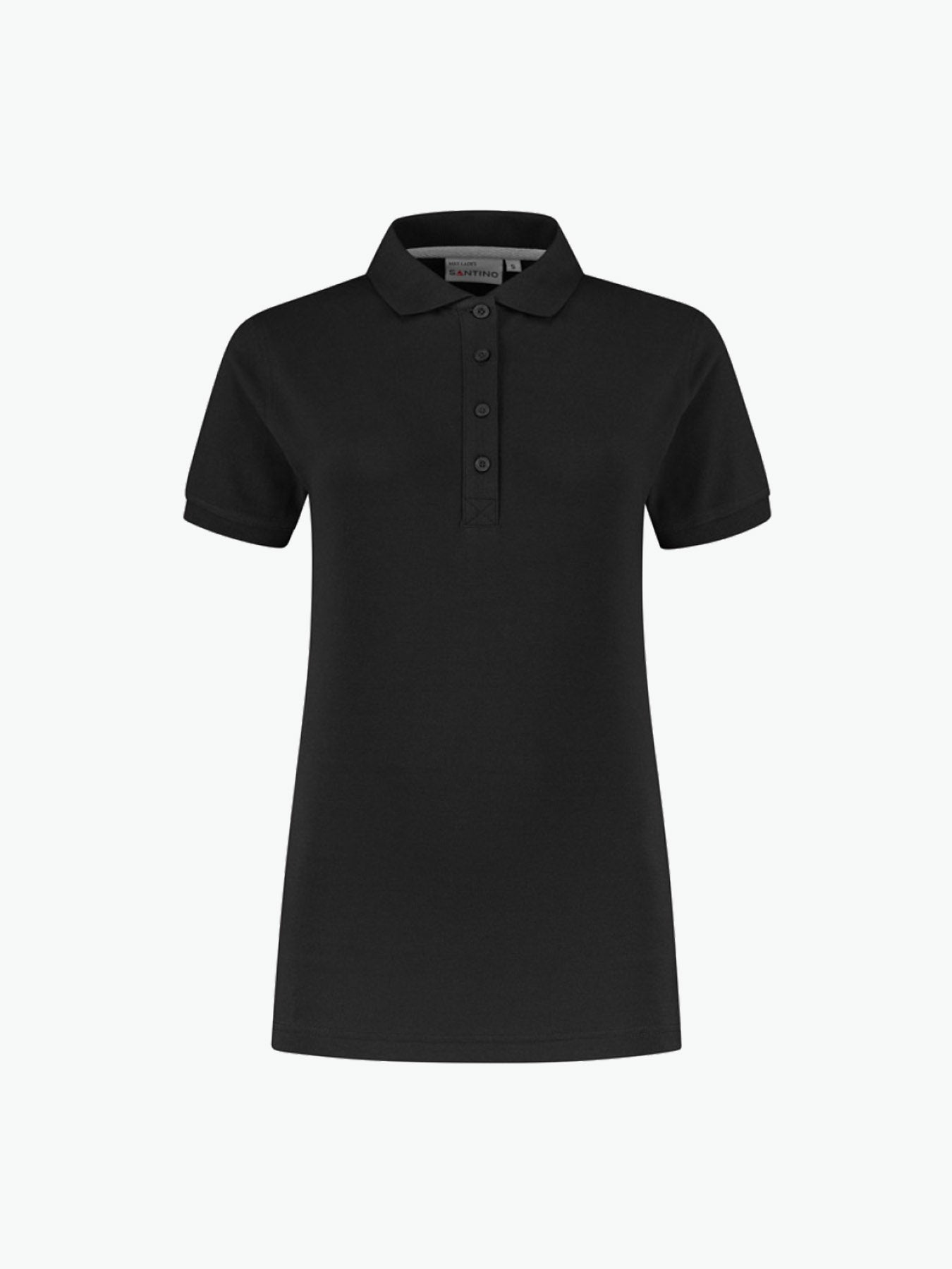 Santino Max Ladies Poloshirt - Zwart Polo Dames Santino XS