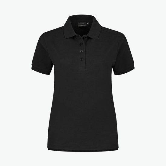Santino Monza Ladies Poloshirt - Zwart Polo Dames Santino XS