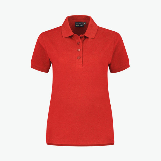 Santino Monza Ladies Poloshirt - Rood Polo Dames Santino XS