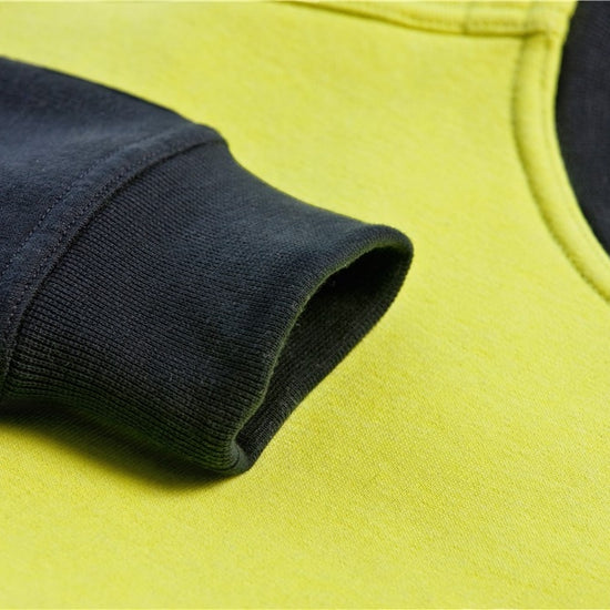 Santino O-hals Helsinki Sweater - Grijs / Fluor Geel Sweater Santino