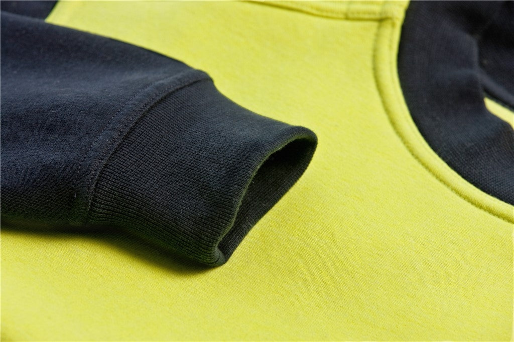 Santino O-hals Helsinki Sweater - Grijs / Fluor Geel Sweater Santino