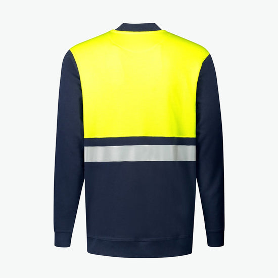Santino O-hals Helsinki Sweater - Navy / Fluor Geel Sweater Santino