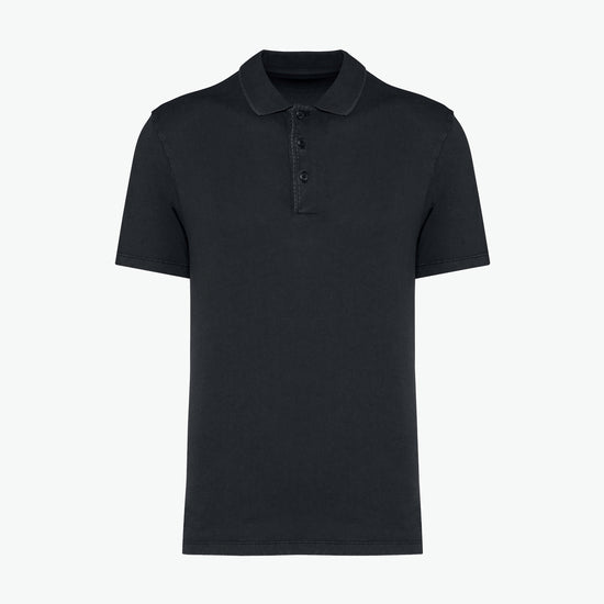 Native Spirit NS201 Polo - Washed Coal Grey Duurzame Polo Native Spirit