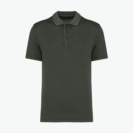 Native Spirit NS201 Polo - Washed Organic Khaki Duurzame Polo Native Spirit