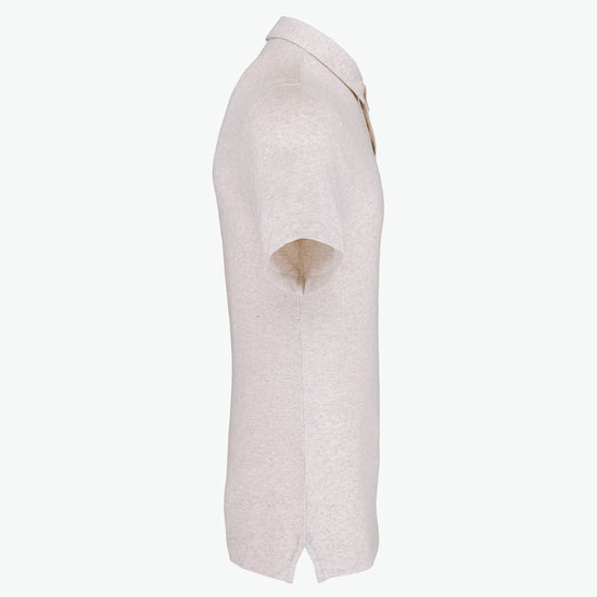 Native Spirit NS210 Polo - Recycled Cream Heather Duurzame Polo Native Spirit