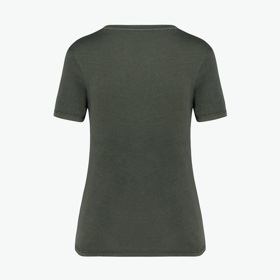 Native Spirit NS316 T-shirt - Washed Organic Khaki Duurzame T-Shirt Dames Native Spirit