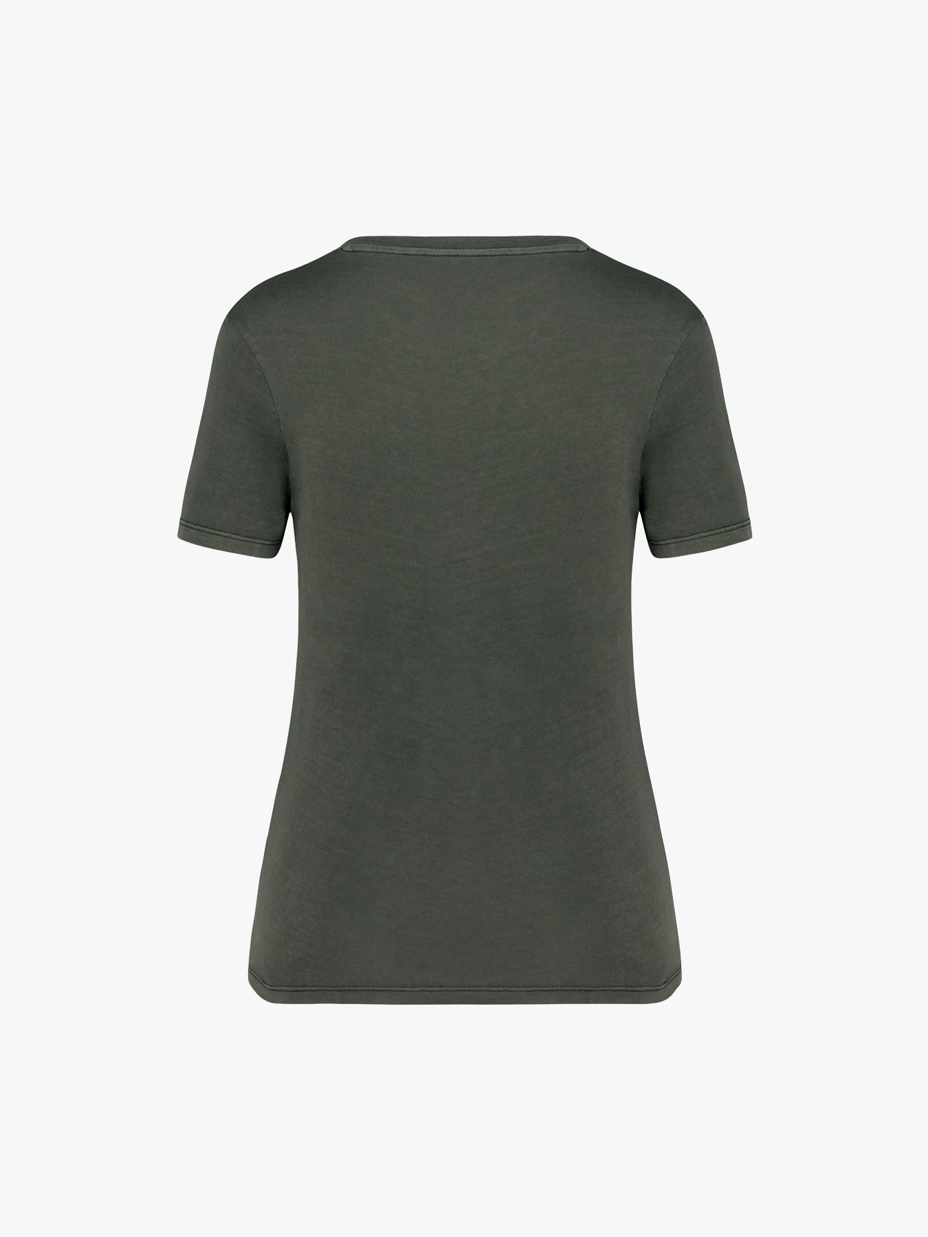 Native Spirit NS316 T-shirt - Washed Organic Khaki Duurzame T-Shirt Dames Native Spirit
