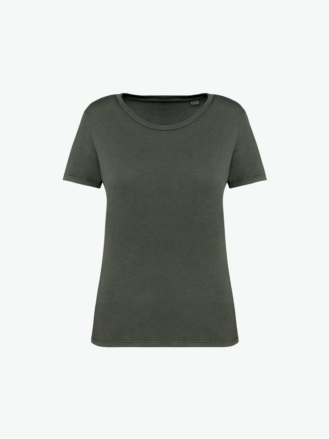 Native Spirit NS316 T-shirt - Washed Organic Khaki Duurzame T-Shirt Dames Native Spirit XS