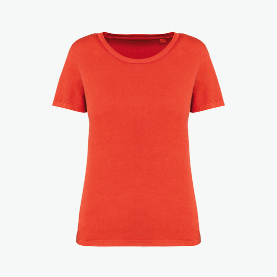 Native Spirit NS316 T-shirt - Washed Paprika Duurzame T-Shirt Dames Native Spirit